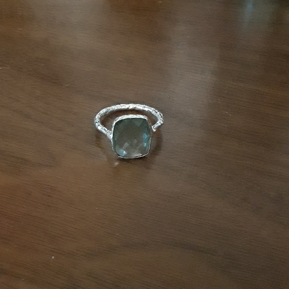 Blue Apatite Handmade Silver Ring